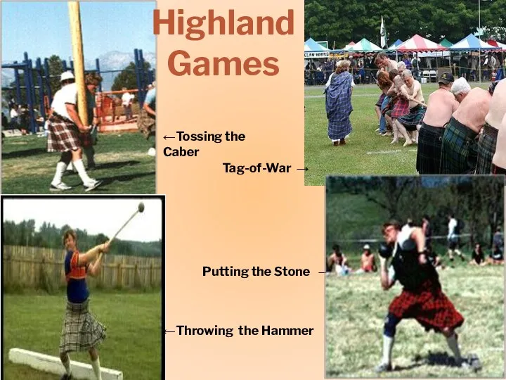 ←Throwing the Hammer ←Tossing the Caber Tag-of-War → Putting the Stone → Highland Games