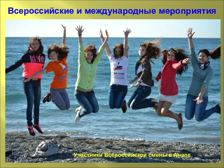 Всероссийские и международные мероприятия Участники Всероссийской смены в Анапе