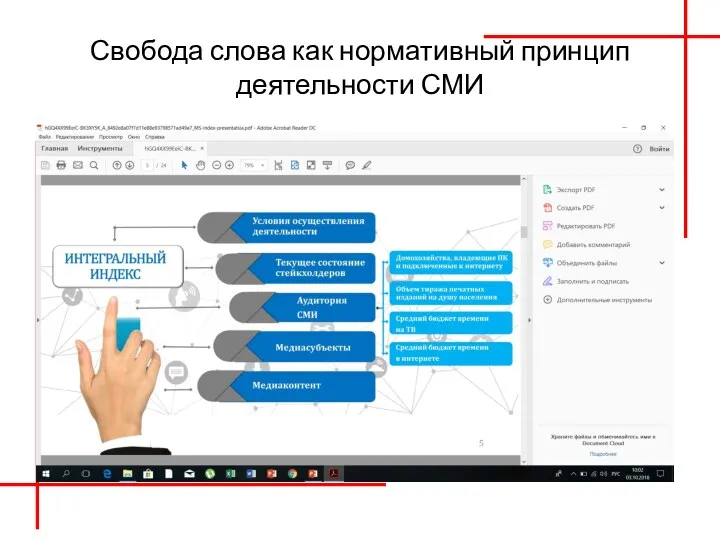 Свобода слова как нормативный принцип деятельности СМИ