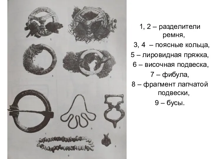 1, 2 – разделители ремня, 3, 4 – поясные кольца,