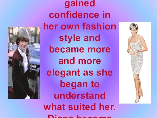 As the 1980s progressed she gained confidence in her own fashion style and