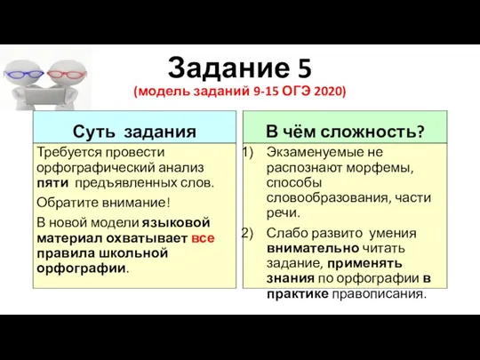 Задание 5 (модель заданий 9-15 ОГЭ 2020) Суть задания Требуется