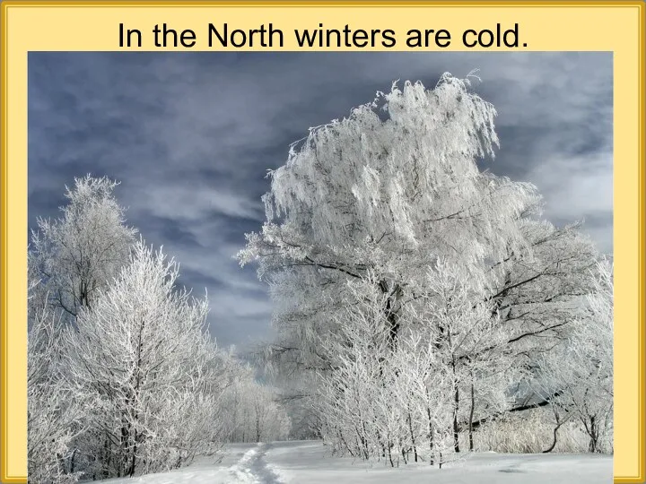 In the North winters are cold.