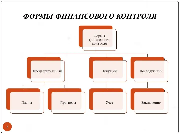 ФОРМЫ ФИНАНСОВОГО КОНТРОЛЯ .