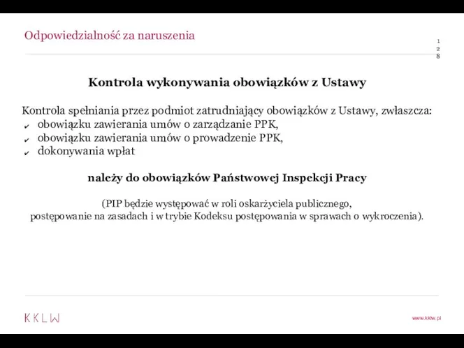 Odpowiedzialność za naruszenia Kontrola wykonywania obowiązków z Ustawy Kontrola spełniania