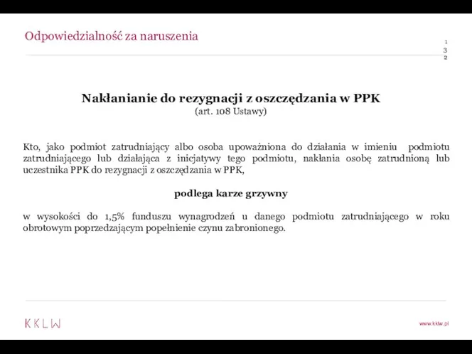 Odpowiedzialność za naruszenia Nakłanianie do rezygnacji z oszczędzania w PPK