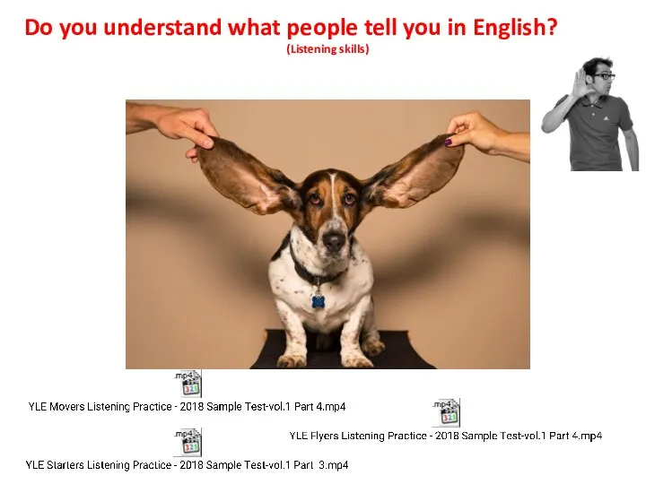 Do you understand what people tell you in English? (Listening skills)