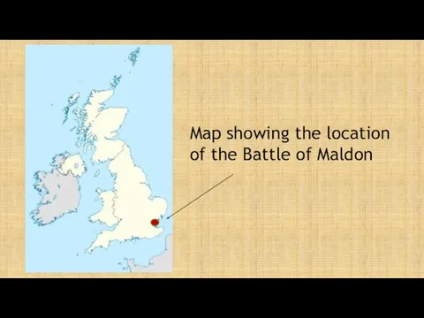 Map showing the location of the Battle of Maldon
