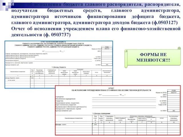 Отчет об исполнении бюджета главного распорядителя, распорядителя, получателя бюджетных средств,