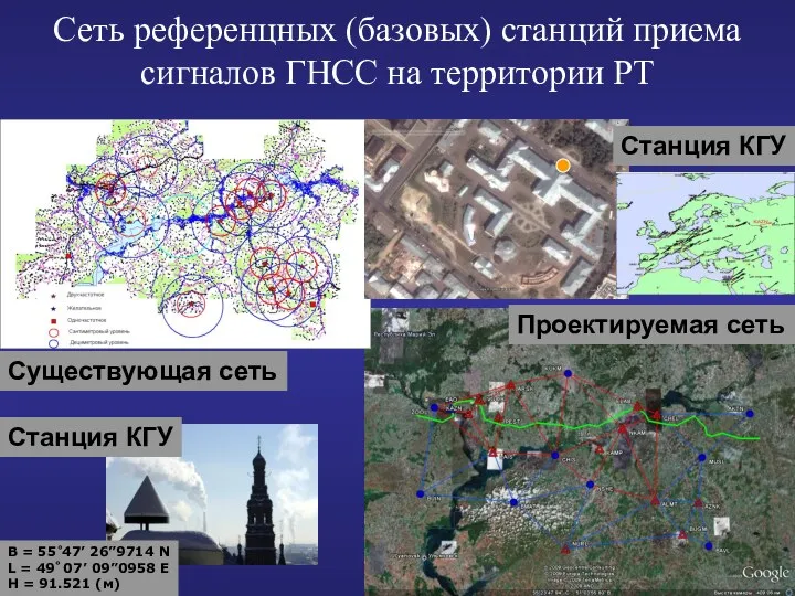 Сеть референцных (базовых) станций приема сигналов ГНСС на территории РТ