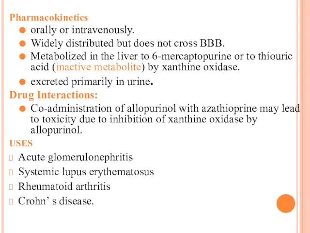 Pharmacokinetics orally or intravenously. Widely distributed but does not cross