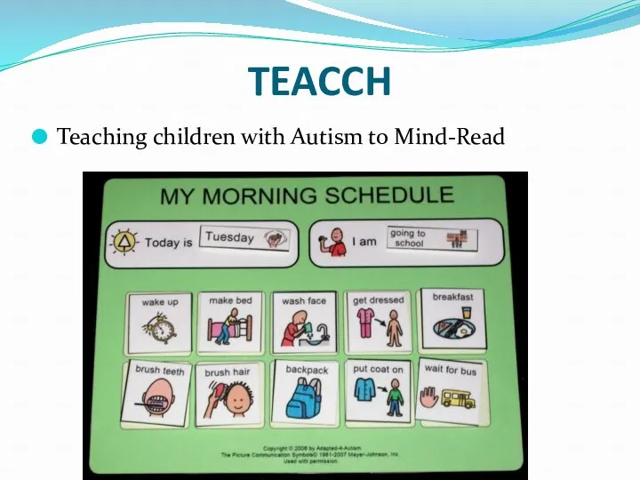 TEACCH Teaching children with Autism to Mind-Read