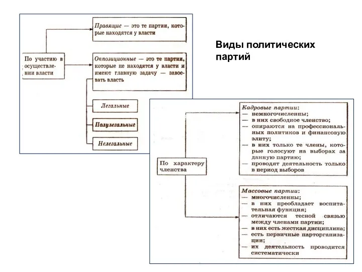 Виды политических партий