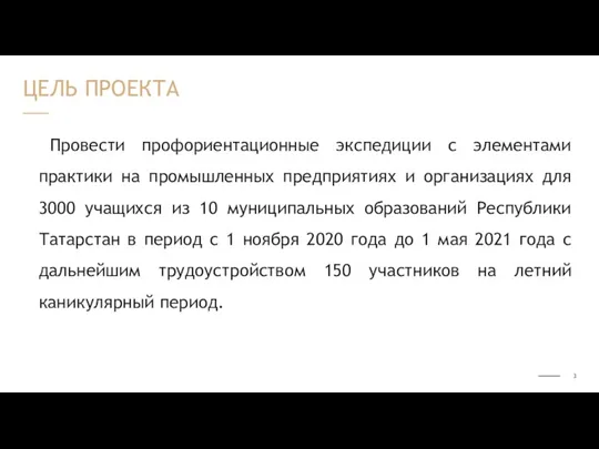 Провести профориентационные экспедиции с элементами практики на промышленных предприятиях и