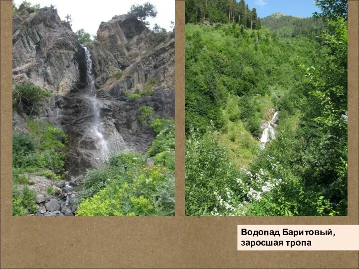 Водопад Баритовый, заросшая тропа