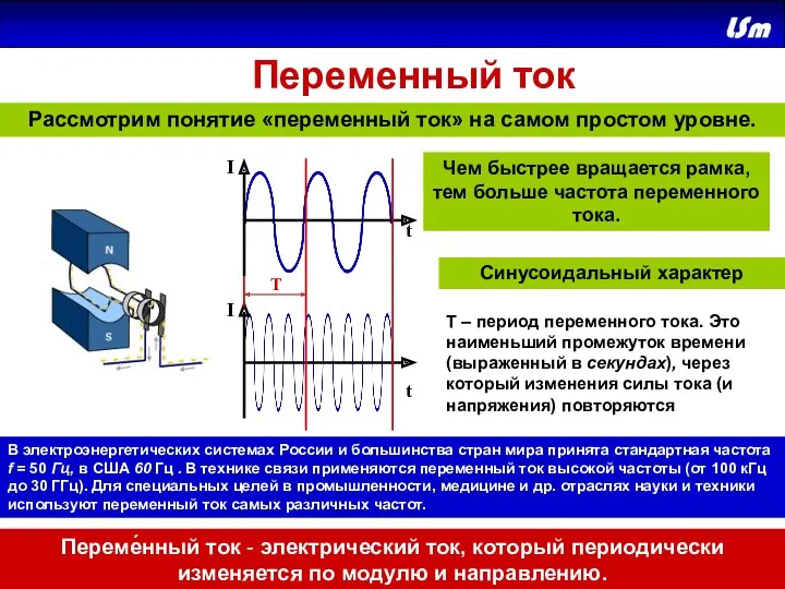 Переменный ток Рассмотрим понятие «переменный ток» на самом простом уровне.