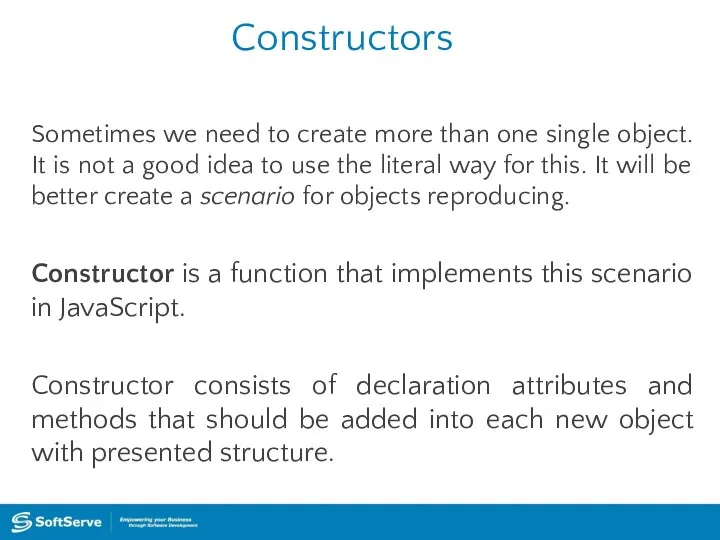 Constructors Sometimes we need to create more than one single