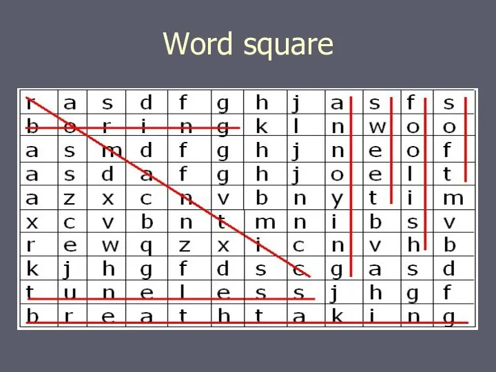 Word square