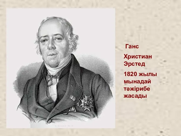 Ганс Христиан Эрстед 1820 жылы мынадай тәжірибе жасады