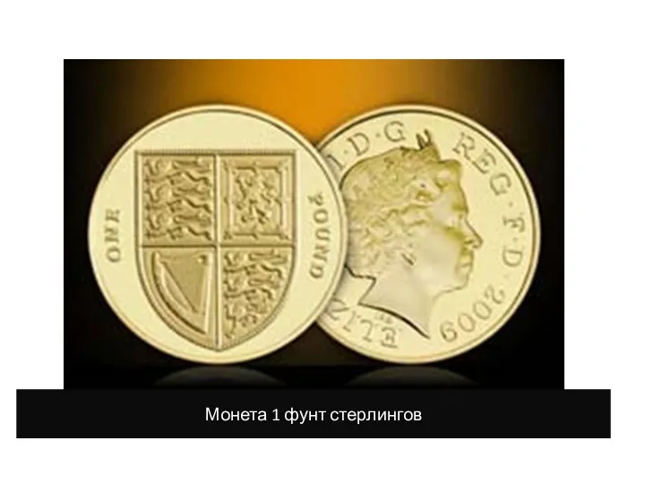 Монета 1 фунт стерлингов
