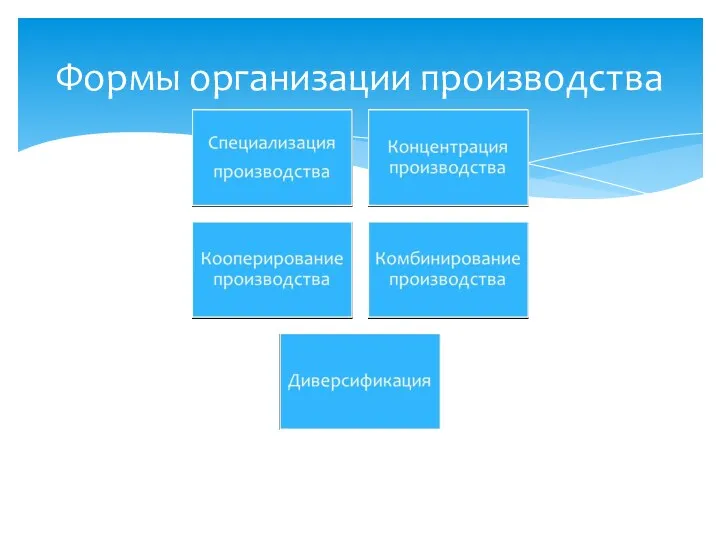 Формы организации производства