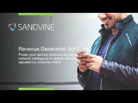 Revenue Generation Solutions Power your service revenues by using network