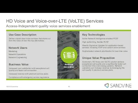 HD Voice and Voice-over-LTE (VoLTE) Services Access-Independent quality voice services