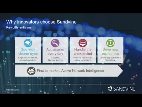 Key differentiators Why innovators choose Sandvine ©2018 Sandvine