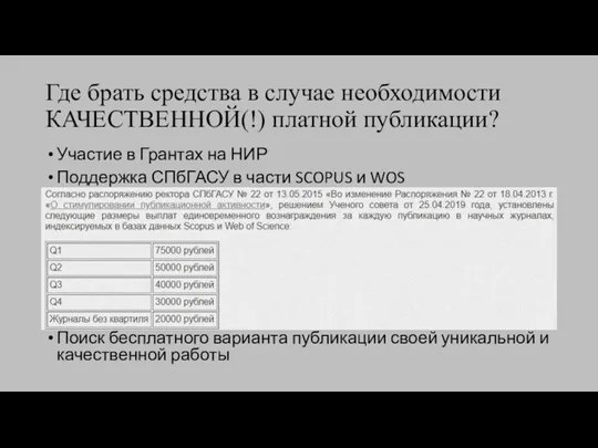 Где брать средства в случае необходимости КАЧЕСТВЕННОЙ(!) платной публикации? Участие