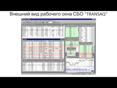 Внешний вид рабочего окна СБО "TRANSAQ"