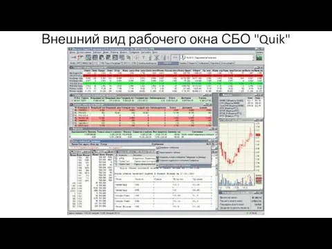 Внешний вид рабочего окна СБО "Quik"