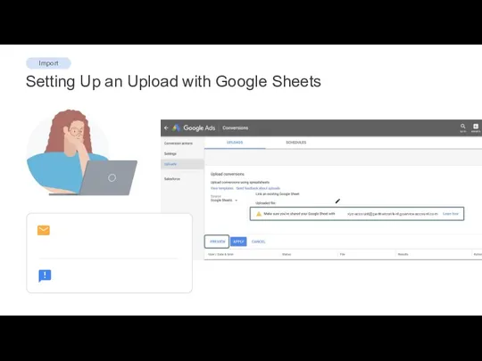 Setting Up an Upload with Google Sheets Import When uploading