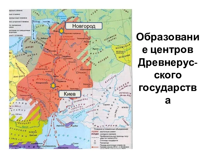 Образование центров Древнерус- ского государства Новгород Киев