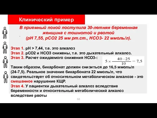 . Клинический пример В приемный покой поступила 30-летняя беременная женщина