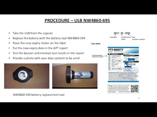 PROCEDURE – ULB NW4860-695 Take the ULB from the capsule