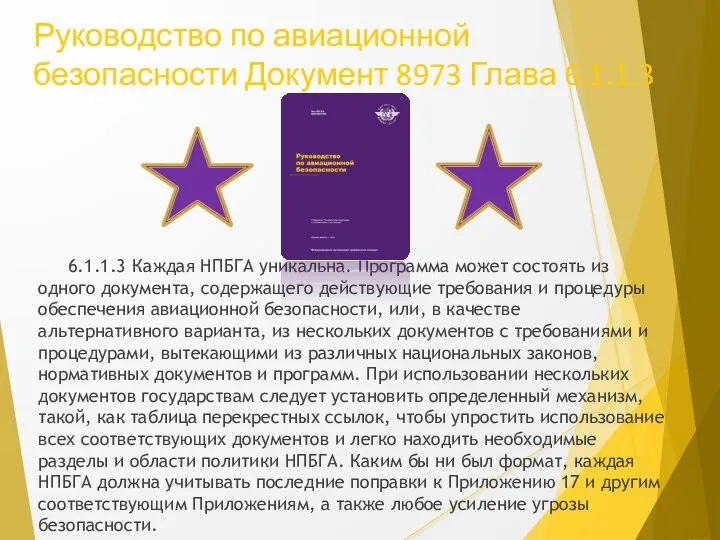 Руководство по авиационной безопасности Документ 8973 Глава 6.1.1.3 6.1.1.3 Каждая