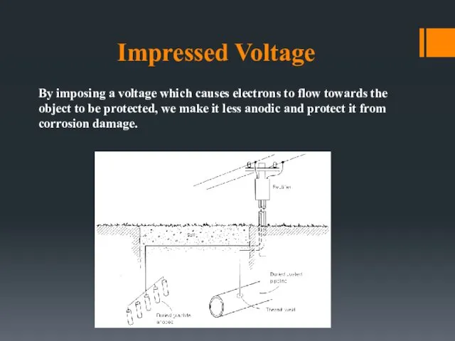 Impressed Voltage By imposing a voltage which causes electrons to