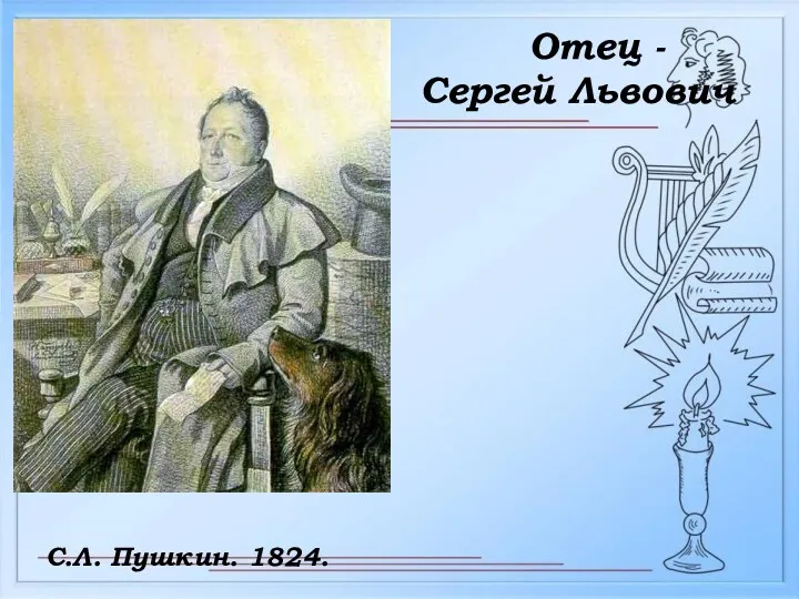Отец - Сергей Львович С.Л. Пушкин. 1824.