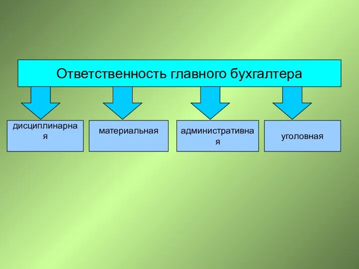 Ответственность главного бухгалтера дисциплинарная материальная административная уголовная