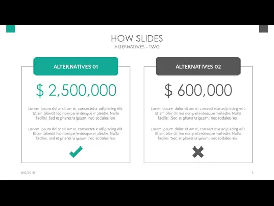 HOW SLIDES ALTERNATIVES - TWO 11/6/2018 ALTERNATIVES 01 ALTERNATIVES 02