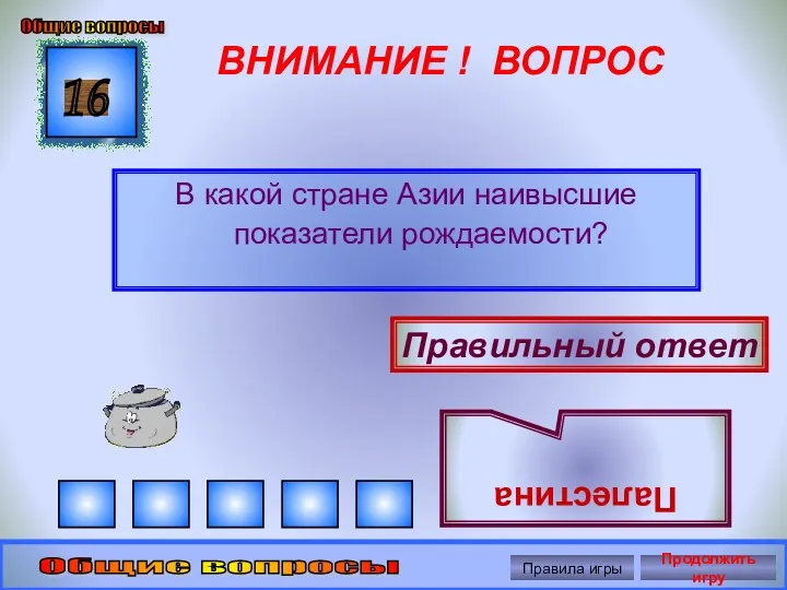 ВНИМАНИЕ ! ВОПРОС В какой стране Азии наивысшие показатели рождаемости?