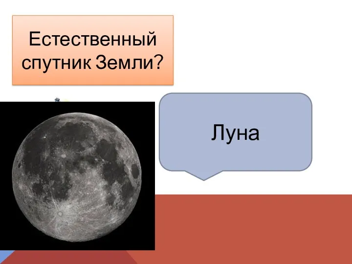 Луна Естественный спутник Земли?