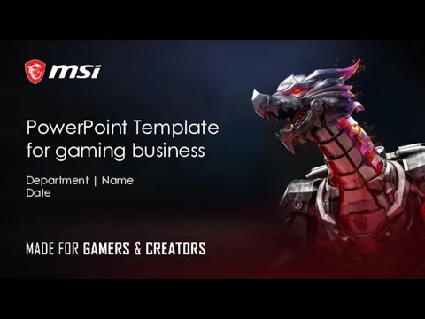 PowerPoint Template for gaming business