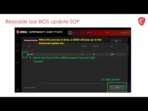 Resizable bar BIOS update SOP