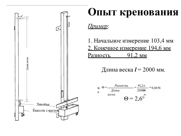 Пример: 1. Начальное измерение 103,4 мм 2. Конечное измерение 194,6