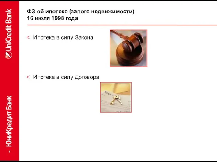 ФЗ об ипотеке (залоге недвижимости) 16 июля 1998 года Ипотека