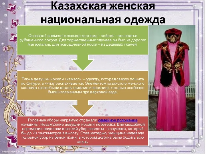 Казахская женская национальная одежда