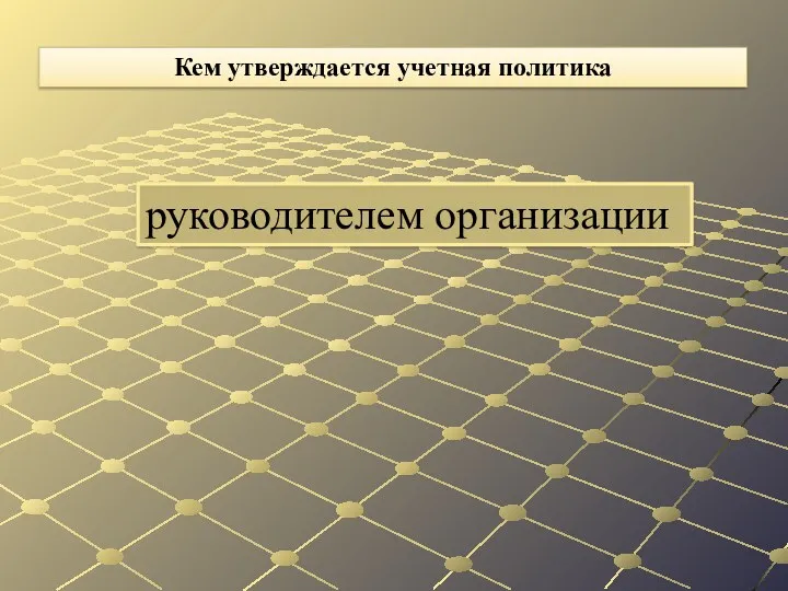 руководителем организации Кем утверждается учетная политика