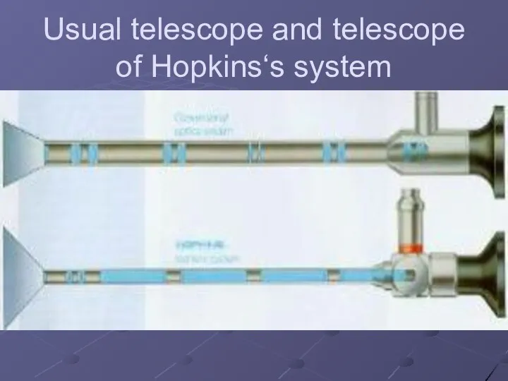 Usual telescope and telescope of Hopkins‘s system