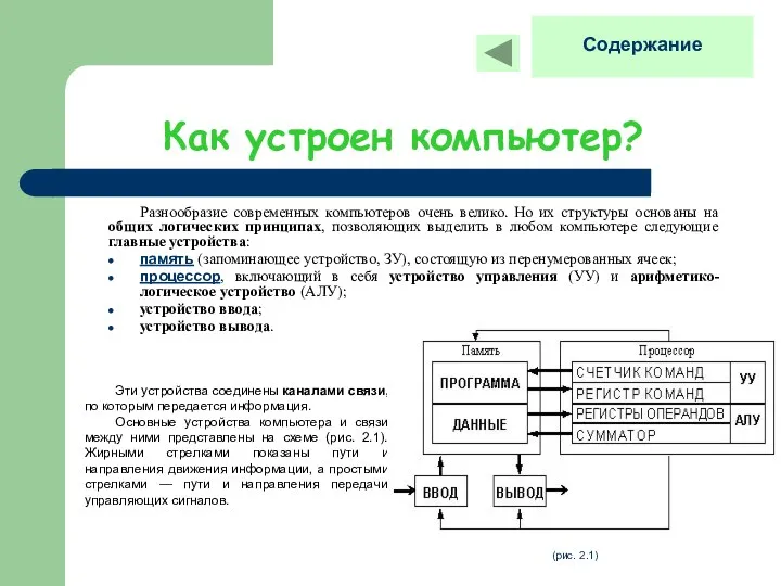 Как устроен компьютер? Разнообразие современных компьютеров очень велико. Но их